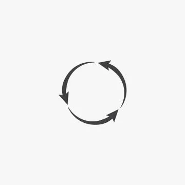 Vector colorful cycle arrow. Reload and rotation loop sign. Stock Illustration