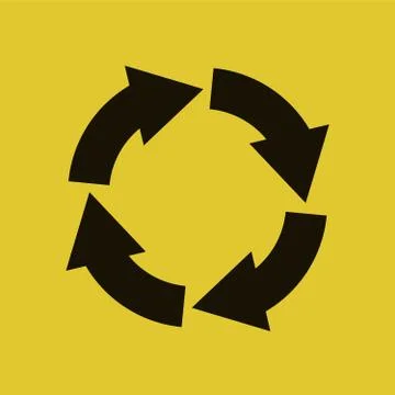 Vector colorful cycle arrow. Reload and rotation loop sign. Stock Illustration