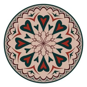 Vector colorful decorative element mandala. Stock Illustration