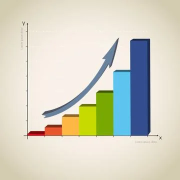 Vector colorful diagram, graph Stock Illustration