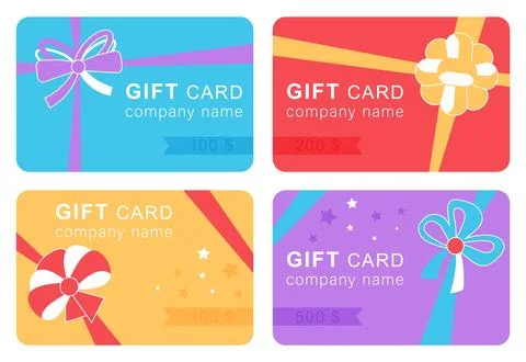 Vector colorful discount certificate template. Stock Illustration