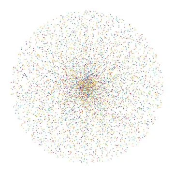 Vector colorful dots in circle form Stock Illustration