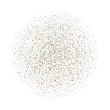 Vector colorful dots in circle form. abstract radial shape 스톡 일러스트