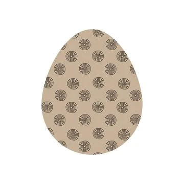 Vector colorful Easter egg with abstract pattern isolated on a white backgrou Stock Illustration