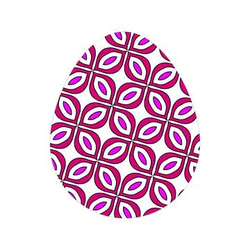 Vector colorful Easter egg with abstract pattern isolated on a white backgrou Stock Illustration