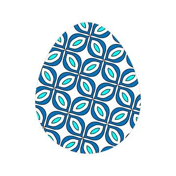 Vector colorful Easter eggs with abstract pattern isolated on a white backgro Stock Illustration