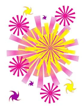 Vector colorful fireworks Illustrazione stock