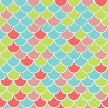 Vector colorful fish scale seamless pattern background. Stockillustratie