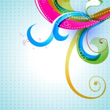 Vector colorful floral Stock Illustration