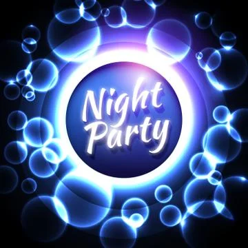 Vector colorful flyer template for summer foam party Stock Illustration