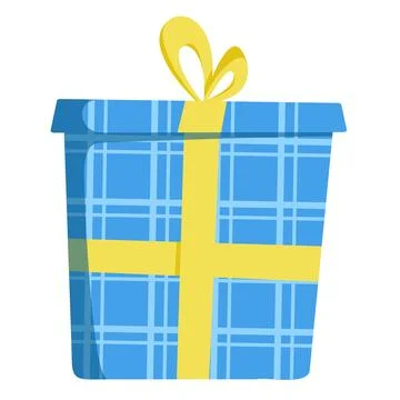 Vector colorful gift box with bow and ribbons. New Year's, Christmas and Va.. Stock Illustration