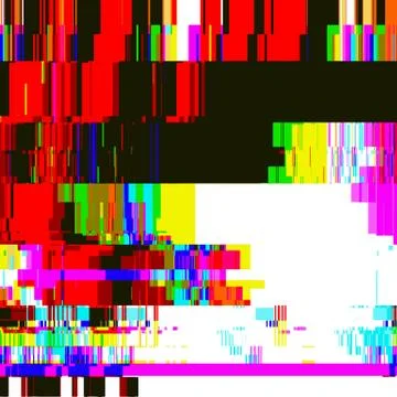 Vector colorful glitch art background . Stock Illustration