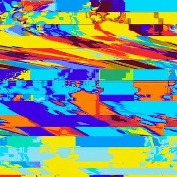 Vector colorful glitch art background . Stock Illustration