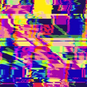 Vector colorful glitch art background . 库存插图
