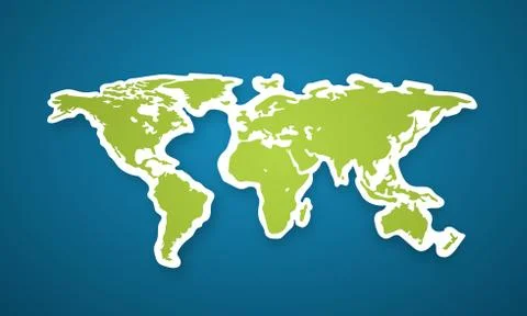 Vector colorful globe map sticker. イラスト素材