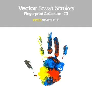 Vector colorful hand shape eps10 ready file Stock Illustration