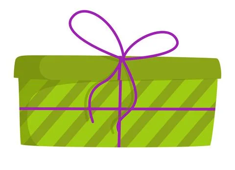 Vector colorful horizontal gift box. New Year's, Christmas and Valentine's Da Stock Illustration