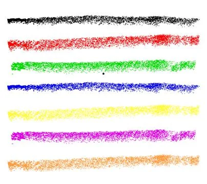 Vector colorful horizontal line crayon for element design, Stock Illustration