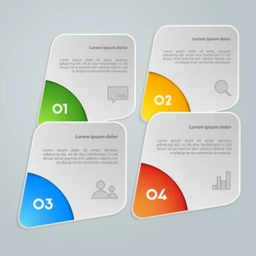Vector colorful info graphic elements Stock Illustration