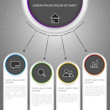 Vector colorful info graphic elements Stock Illustration