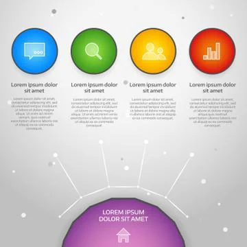 Vector colorful info graphic elements Stock Illustration