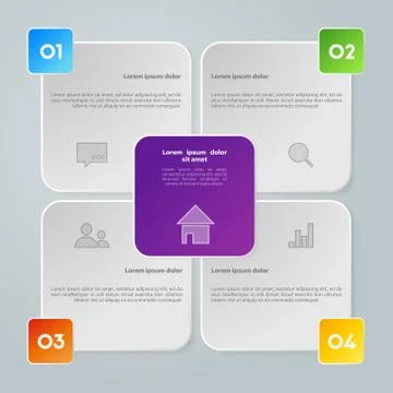 Vector colorful info graphic elements Stock Illustration