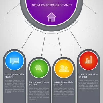 Vector colorful info graphic elements Stock Illustration