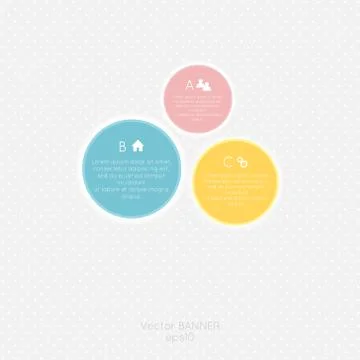Vector colorful info graphics for your business presentations. Stock Illustration