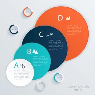 Vector colorful info graphics for your business presentations. Stock Illustration