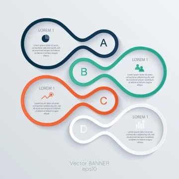 Vector colorful info graphics for your business presentations. Stock Illustration