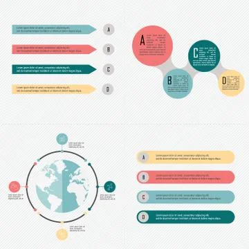 Vector colorful info graphics for your business presentations. Stock Illustration