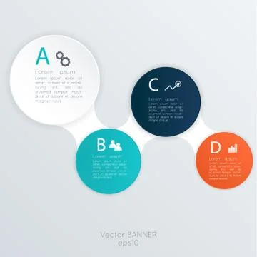 Vector colorful info graphics for your business presentations. Stock Illustration