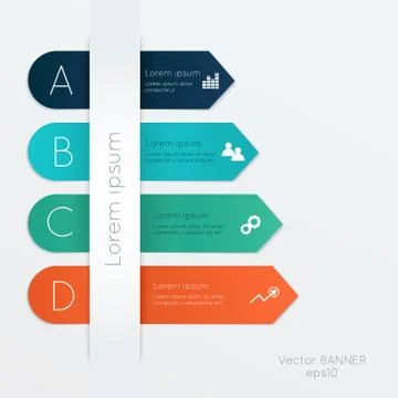 Vector colorful info graphics for your business presentations. Illustrazione stock
