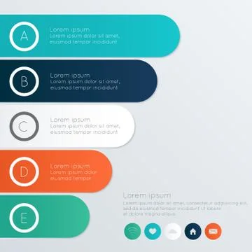 Vector colorful info graphics for your business presentations. Stock Illustration