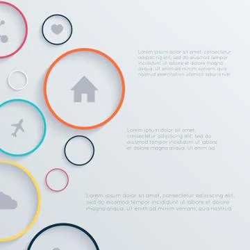 Vector colorful info graphics for your business presentations. Stock Illustration