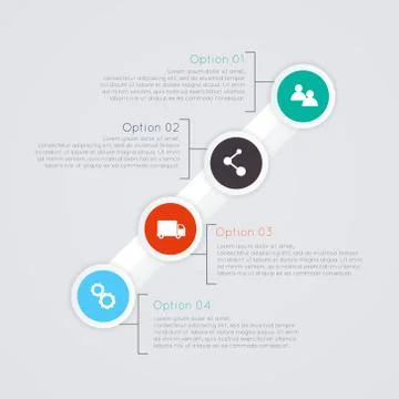 Vector colorful info graphics for your business presentations. Illustrazione stock