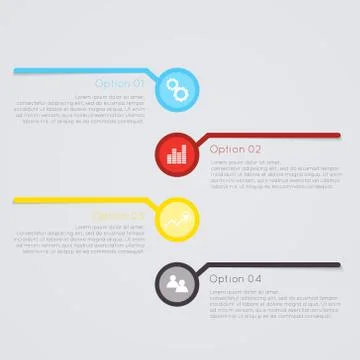 Vector colorful info graphics for your business presentations. Stock Illustration