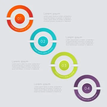 Vector colorful info graphics for your business presentations. Illustrazione stock