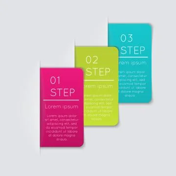 Vector colorful info graphics for your business presentations. Stock Illustration