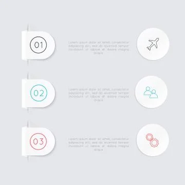 Vector colorful info graphics for your business presentations. Stock Illustration