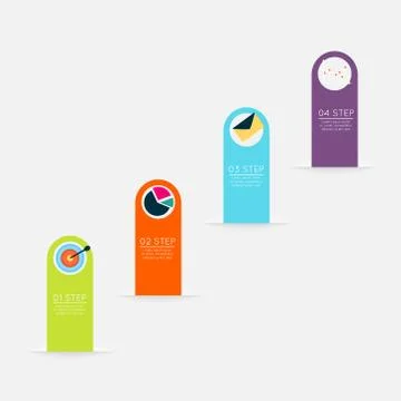 Vector colorful info graphics for your business presentations. Stock Illustration