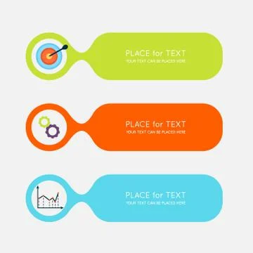 Vector colorful info graphics for your business presentations. Illustrazione stock