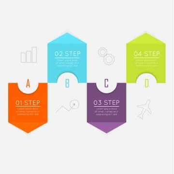Vector colorful info graphics for your business presentations. Stock Illustration