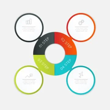 Vector colorful info graphics for your business presentations. Illustrazione stock