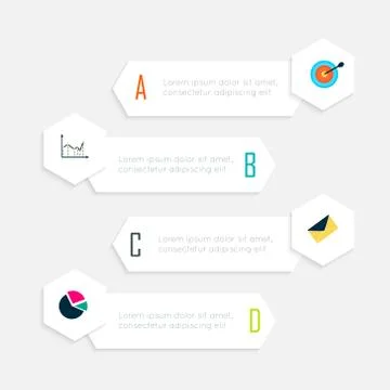 Vector colorful info graphics for your business presentations. Stock Illustration