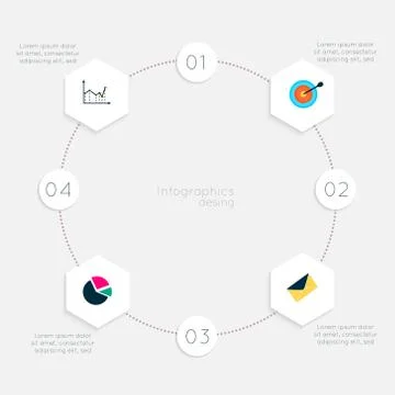 Vector colorful info graphics for your business presentations. Stock Illustration