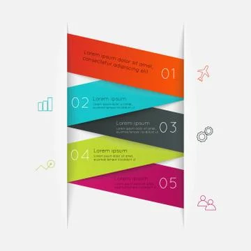 Vector colorful info graphics for your business presentations. Illustrazione stock