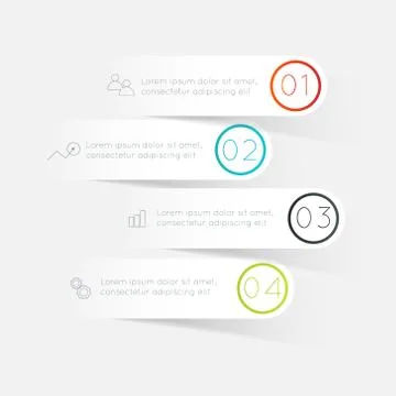 Vector colorful info graphics for your business presentations. Stock Illustration