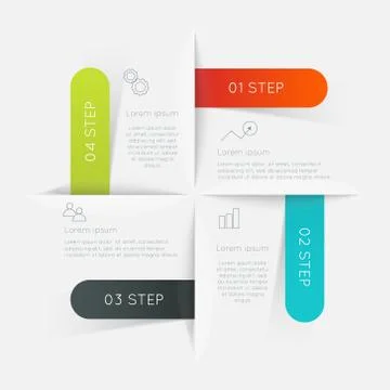 Vector colorful info graphics for your business presentations. Stock Illustration