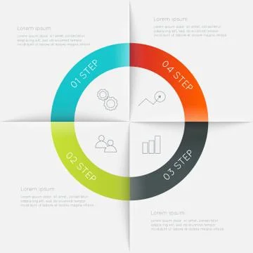 Vector colorful info graphics for your business presentations. Stock Illustration